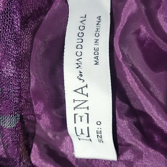 IEENA FOR MAC DUGGAL 2143 Floral Flutter Sleeve Midi Dress Size 0 - Picture 11 of 12